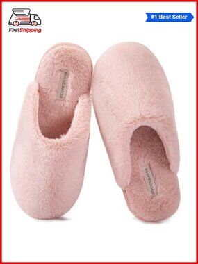 ✨ Snug Leaves Fuzzy Scuff Slippers Memory Foam Non-slip House Shoes